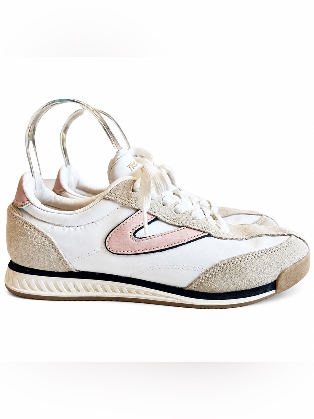Tretorn Kristine Elite G Retro Sneakers White Beige Blush Women’s Size 7.5